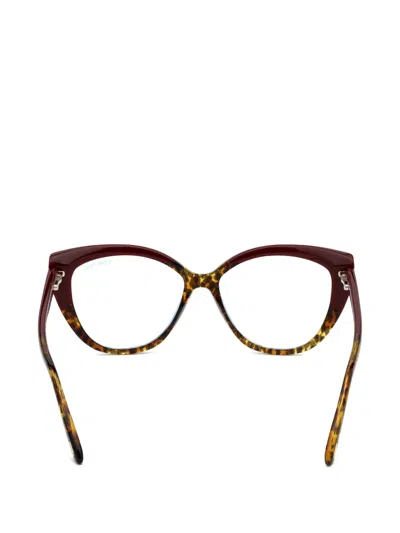 Tom Ford Leopard-pattern Cat-eye Glasses In Brown