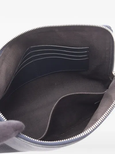 Pre-owned Loewe 2000s Anagram Clutch Bag In Blue