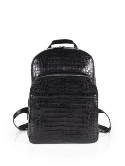 Shop Santiago Gonzalez Crocodile Backpack In Black