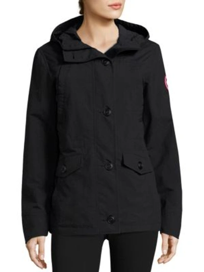 Shop Canada Goose Reid Winderbreaker Jacket In Black