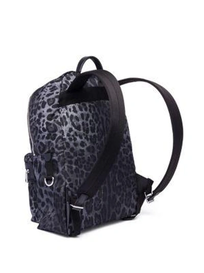 Shop Dolce & Gabbana Leopard Printed Backpack In Multi