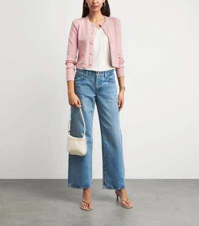 L'agence Patsy Cropped Cardigan In Pink