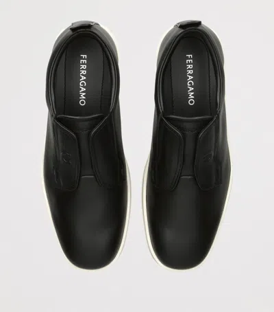 Ferragamo Alfie Loafers Slip On Round Toe In Black
