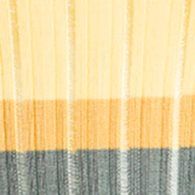 Alaïa Womens Scoop-neck Crinoline Ribbed-knit Mini Dress Multicolor Jaune In Multi