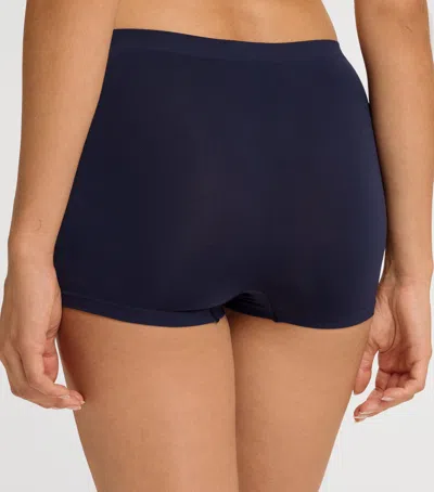 Hanro Touch Feeling Boy Shorts In Blue