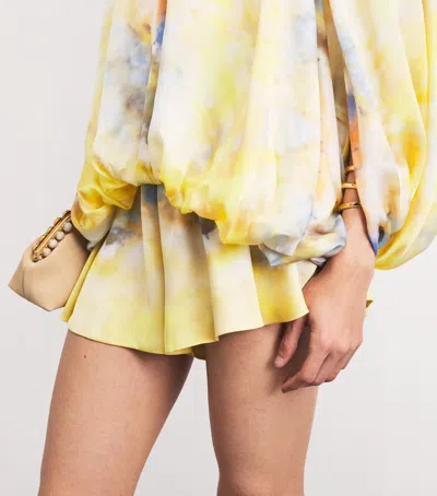 Zimmermann Silk Alchemy Micro Shorts In Multi