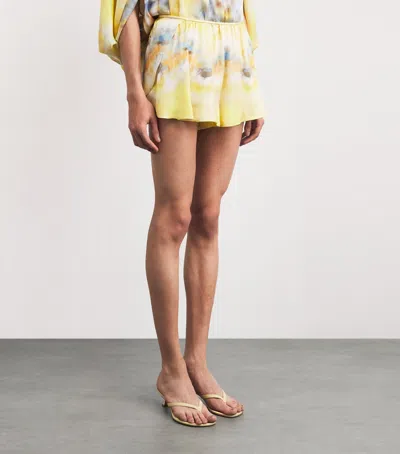 Zimmermann Silk Alchemy Micro Shorts In Multi
