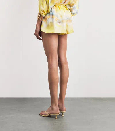 Zimmermann Silk Alchemy Micro Shorts In Multi