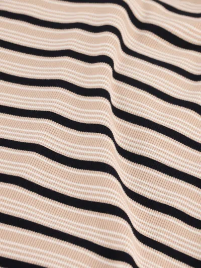 Fendi Striped Logo-patch T-shirt In Multi