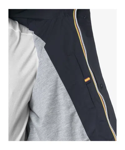 K-way Man Jacket Midnight Blue Size Xxl Recycled Polyamide In Blue