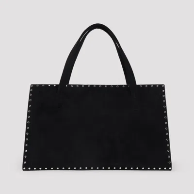 Phoebe Philo Black Silver Stud Cabas Bag In Pattern