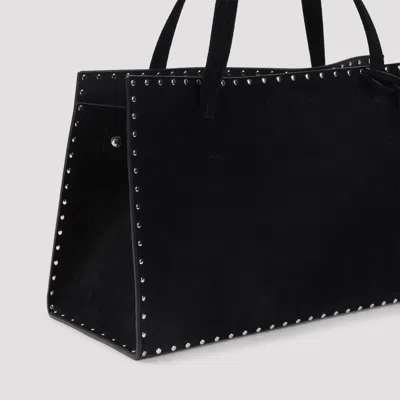 Phoebe Philo Black Silver Stud Cabas Bag In Pattern