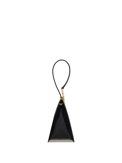 Ferragamo Mini Embellished Patent-leather Clutch In Black