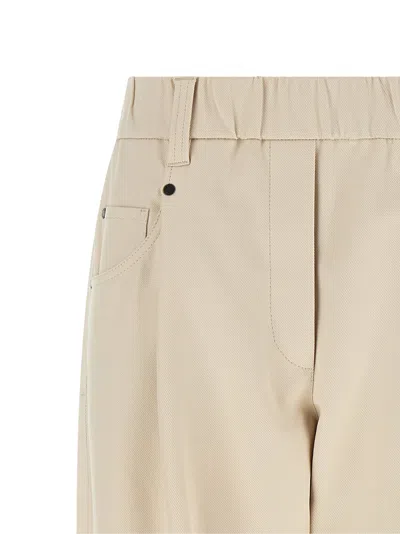 Brunello Cucinelli 'baggy Pull-on' Pants In Brown