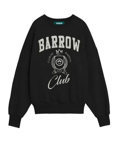 Barrow Open-back Sweatshirt In Black