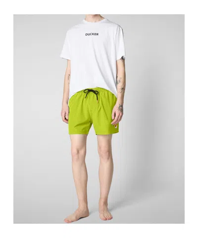Save The Duck Drawstring Swim Trunks In Green