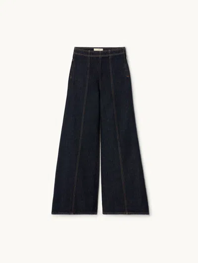 Ulla Johnson The Bianca Wide-leg Jean Tigris 26 In Black