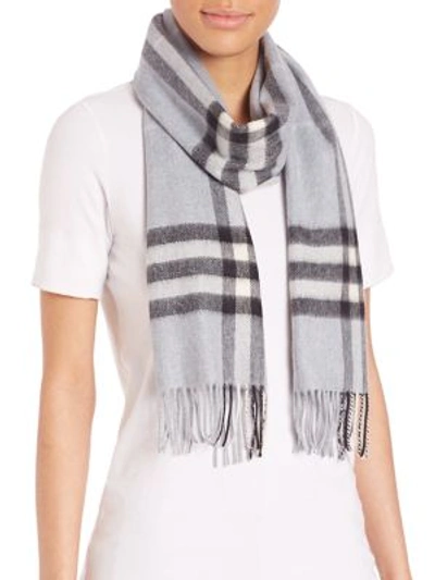 Shop Burberry Check Cashmere Scarf In Na