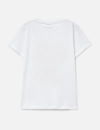 Ganni Organic Cotton T-shirt With Front Print In White