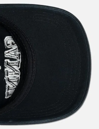 Ganni Womens Black Brand-embroidered Cotton-canvas Cap In Black