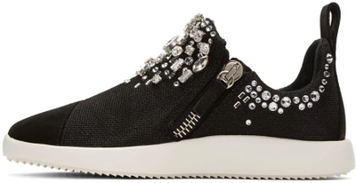Shop Giuseppe Zanotti Black Singleg Slip-on Sneakers