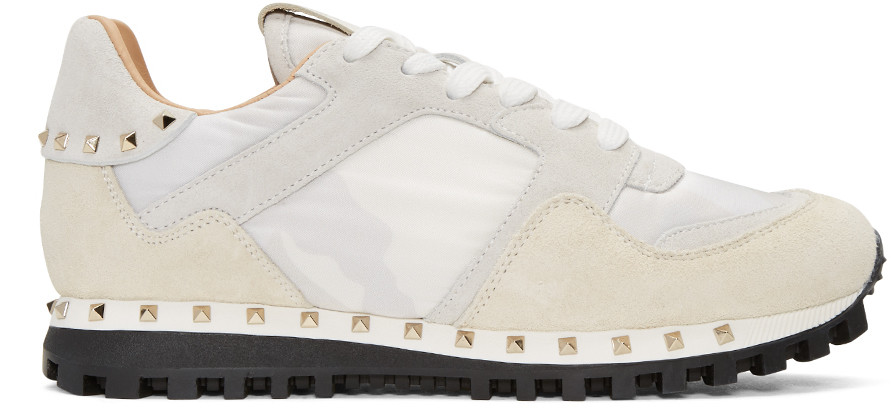 valentino studsole camo sneakers