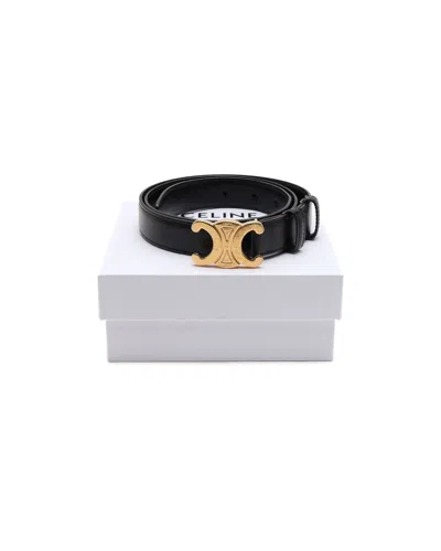 Celine Céline Triomphe Belt Size 75 In Black