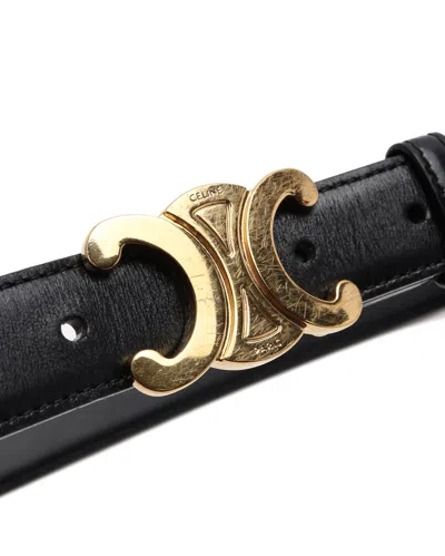 Celine Céline Triomphe Belt Size 75 In Black
