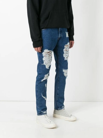 Shop Palm Angels Ripped Skinny Jeans