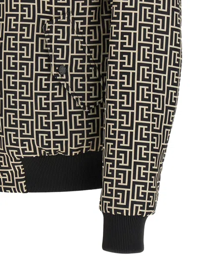 Balmain 'monogram' Reversible Bomber Jacket In Multi