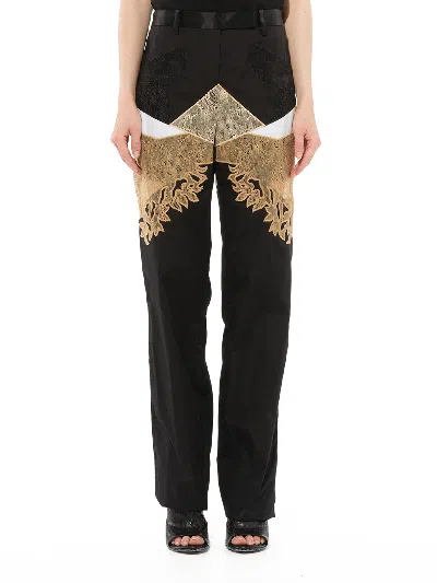 Givenchy Lace Panel Trouser In Multicolor