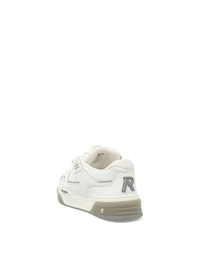 Represent Studio Leather Gradient Sole Sneakers In White/grey