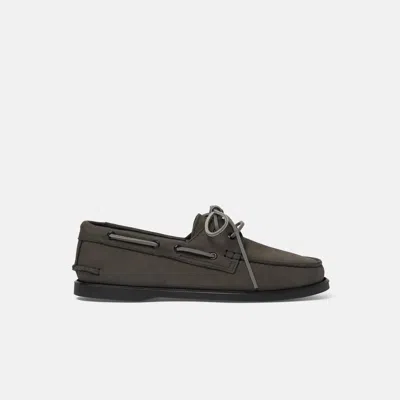 Scarosso Round Toe Business Casual Shoes In Gray