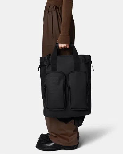 Rains Texel Tote Backpack In Black