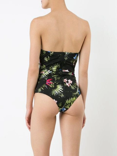 Shop Fleur Du Mal Strapless Swimsuit - Black