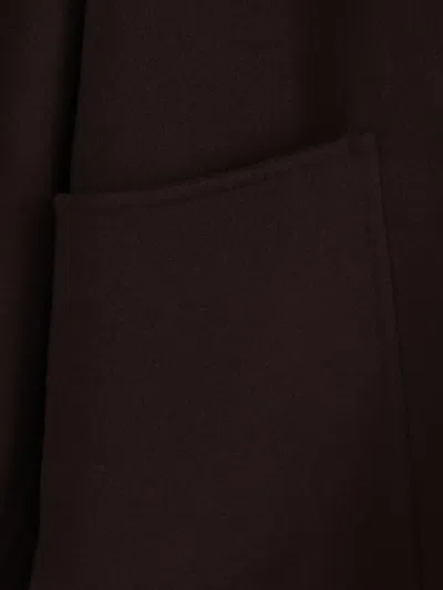The Row Collarless Open-front Coat In Black