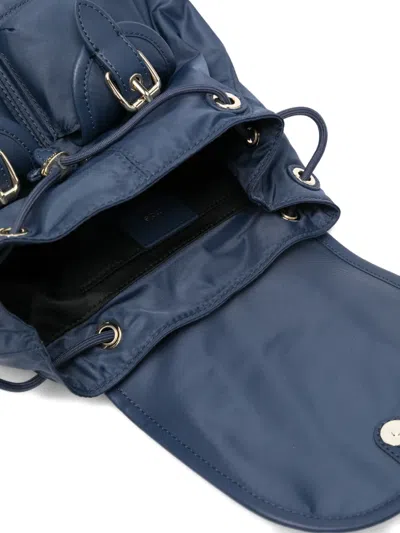 Maje Buckle-detail Backpack In Blue
