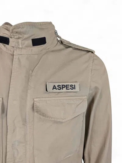 Aspesi Beige Jackets In Brown