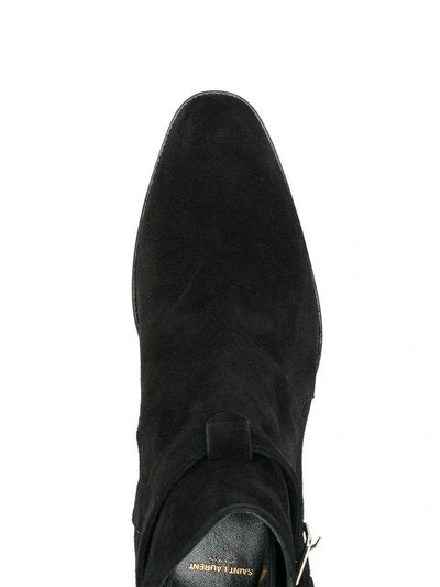 Shop Saint Laurent Wyatt 30 Jodhpur Boots In 1000 Black