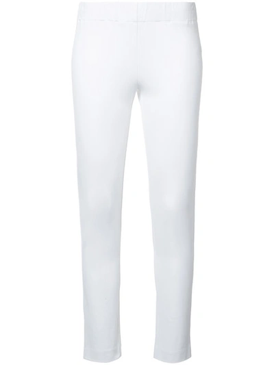 Kobi Halperin Britt Skinny-fit Cotton-blend Pants In White