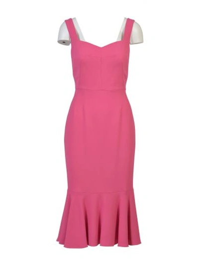 Shop Dolce & Gabbana Pink Cady Cocktail Dress