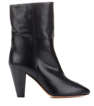 Shop Isabel Marant Étoile Darilay Leather Ankle Boots In Llack