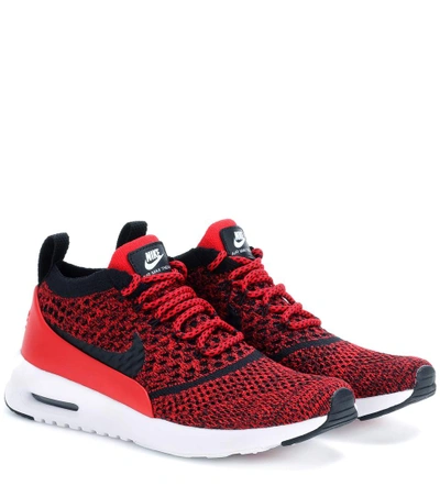 Shop Nike Air Max Thea Ultra Flyknit Sneakers In Red