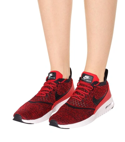 Shop Nike Air Max Thea Ultra Flyknit Sneakers In Red