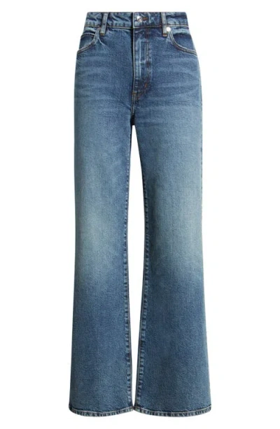 Frame The Pixie Arrow High Waist Bootcut Jeans In Blue