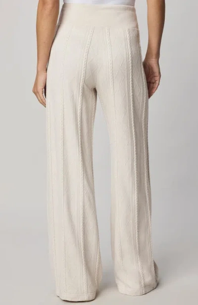 Splendid Cable Drawstring Wide Leg Pants In Neutral
