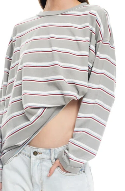 Lioness Horizon Stripe Top In Gray