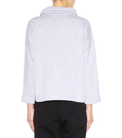Shop Kenzo Cotton Sweatshirt In Pale Grey