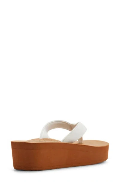 Roxy Melinda Platform Flip Flop In White