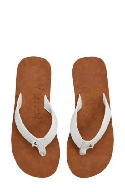 Roxy Melinda Platform Flip Flop In White